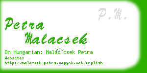 petra malacsek business card